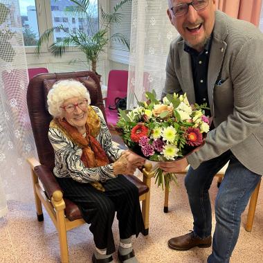 Oslava 101. narozenin paní Libuše Poulové